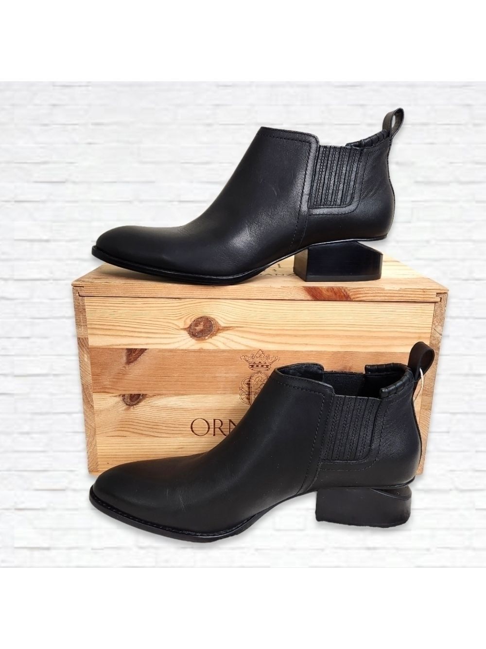 Alexander Wang "Kori" All Black Leather Ankle Booties Size EU 40 BNIB